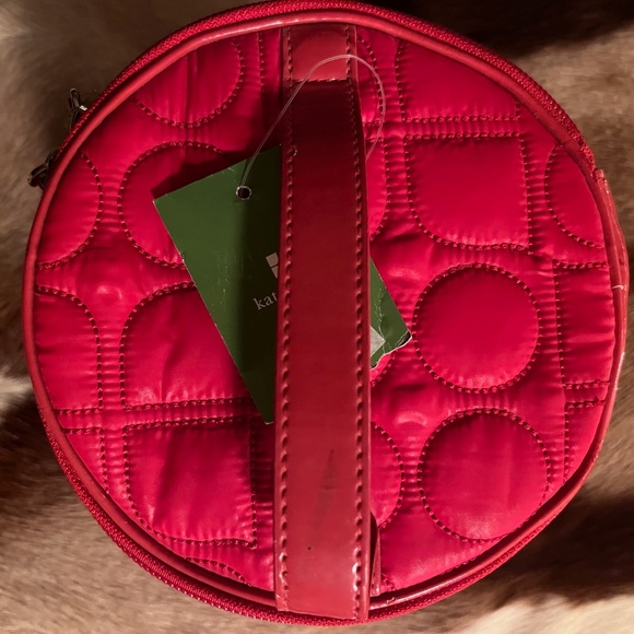 Kate Spade Red Cara Jewlery-Makeup Travel Case W/ 7 Compartments & Handle -- NWT - Picture 7 of 13